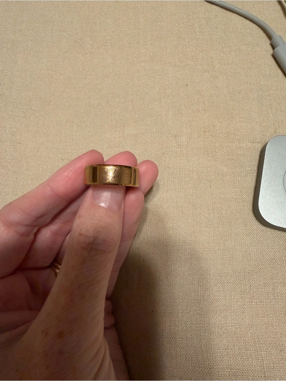 Oura Two-Tone Wide Band Ring in Gold and Silver